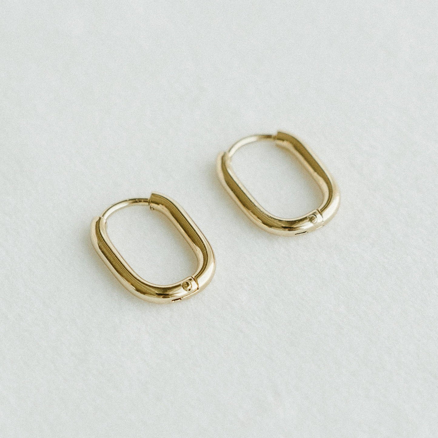 Petite Gold Jewelry Oval Hoops Small